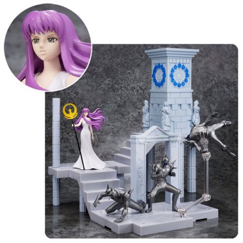 Saint Seiya Fire Clock of the Sanctuary Goddess Athena and Soldiers D.D. Panoramation Action Figure Diorama Stand